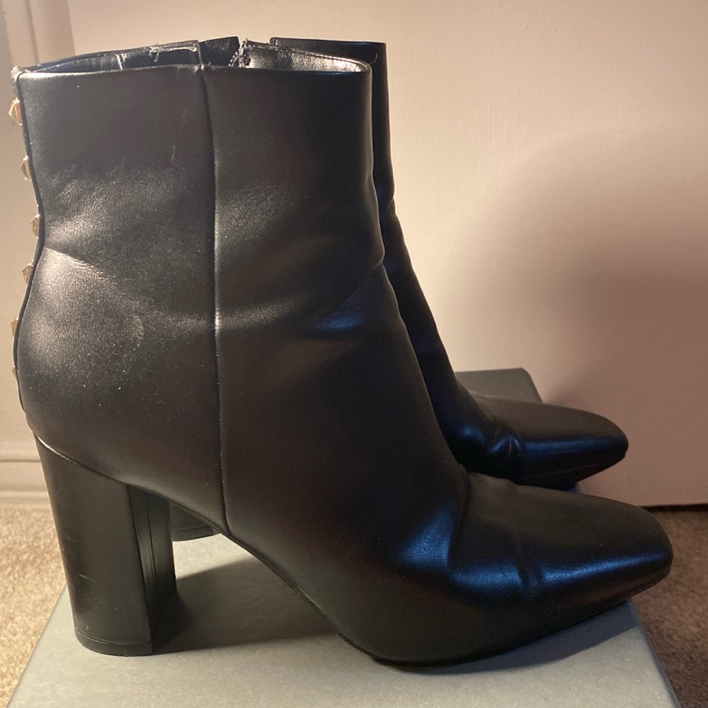 Black Booties with Gold Studs in Back